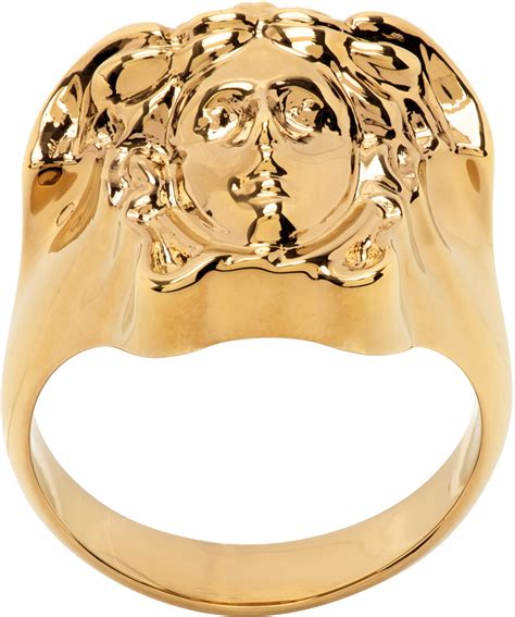 versace medusa ring met kristal|versace medusa ring men.